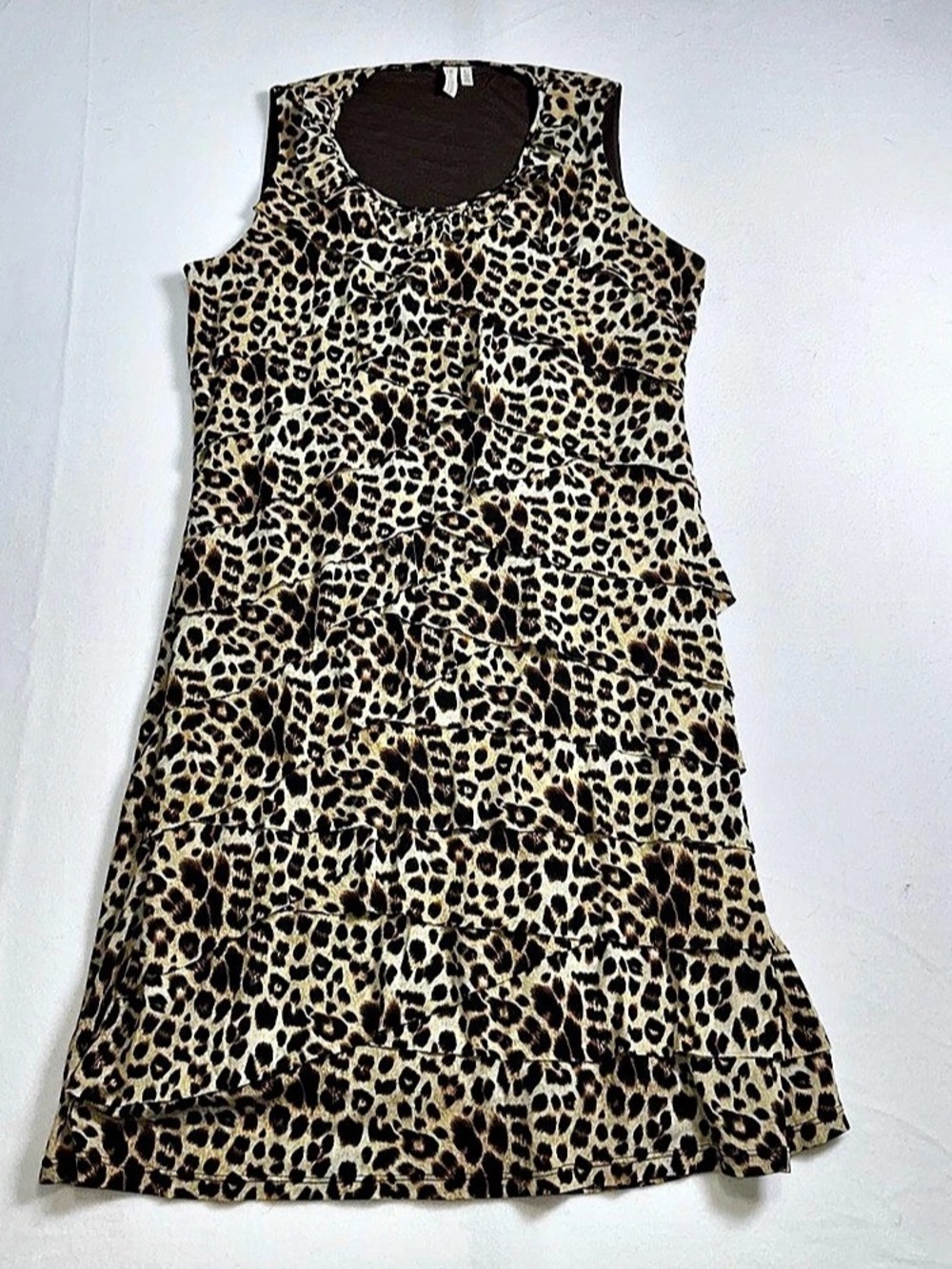Madison Leopard Print Mini Dress Size Large